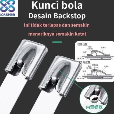 

Promo Kabel Ties Stainless 4.6x200 isi 100bh #304 / Cable Tie Stainless Steel 304 COD