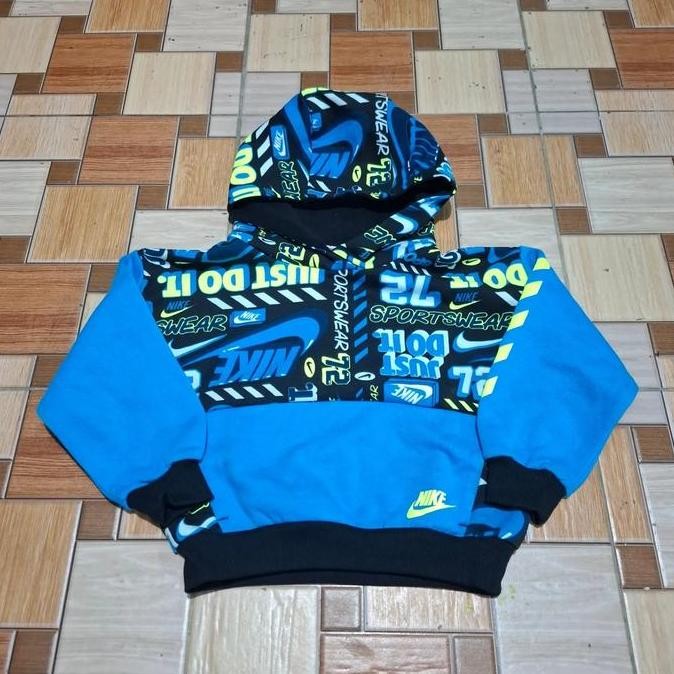 Murah Jaket Anak Original Nike Boys Aop Sportwear Toodler Hoodie Jacket