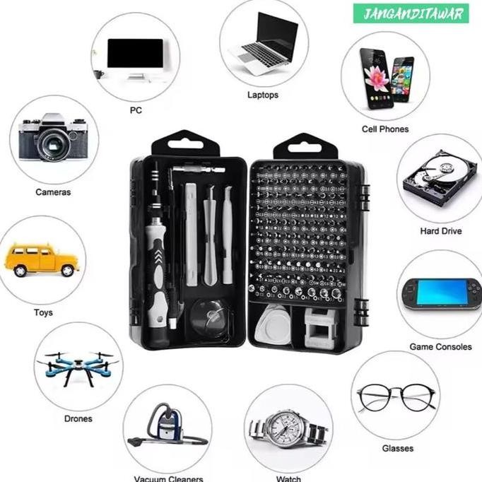 Diskon Obeng Set Hp Lengkap Multifungsi Obeng Set Servis Hp Lengkap 115 In 1