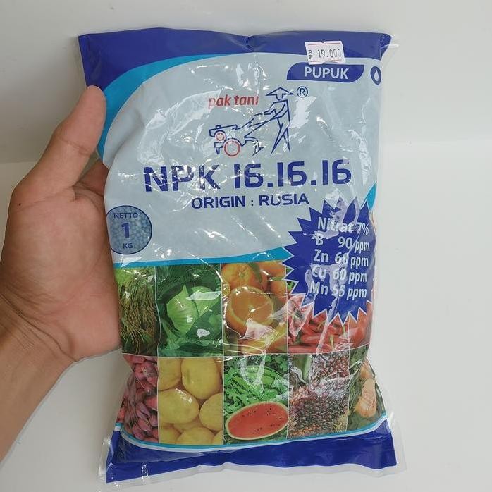 

Terlaris Pupuk Npk 16 16 16 Pak Tani Kemasan Pabrik 1 Kg Origin Rusia Daun Bunga Buah