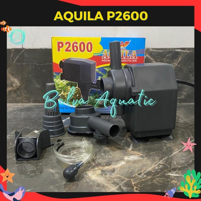 TERBARU - AQUILA 2600 Pompa Celup Pompa Aquarium Pompa Hidroponik Aquila P-2600