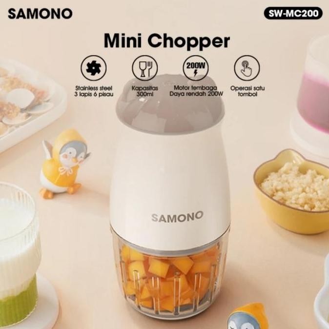 TERLARIS - SAMONO FOOD CHOPPER MINI CHOPPER SERBAGUNA SAMONO CHOPPER SWMC200