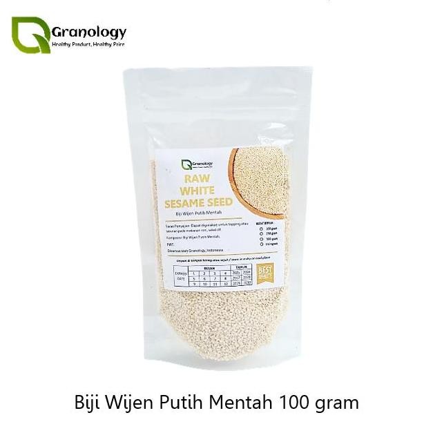 

Terlaris Wijen Putih / White Sesame Seed (100 Gram) By Granology