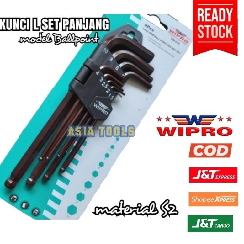 Terlaris Kunci L Set Ballpoint Panjang WIPRO