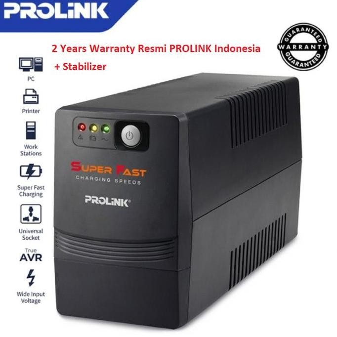 TERBARU - UPS Prolink 1500va 1500SFCU + Stabilizer