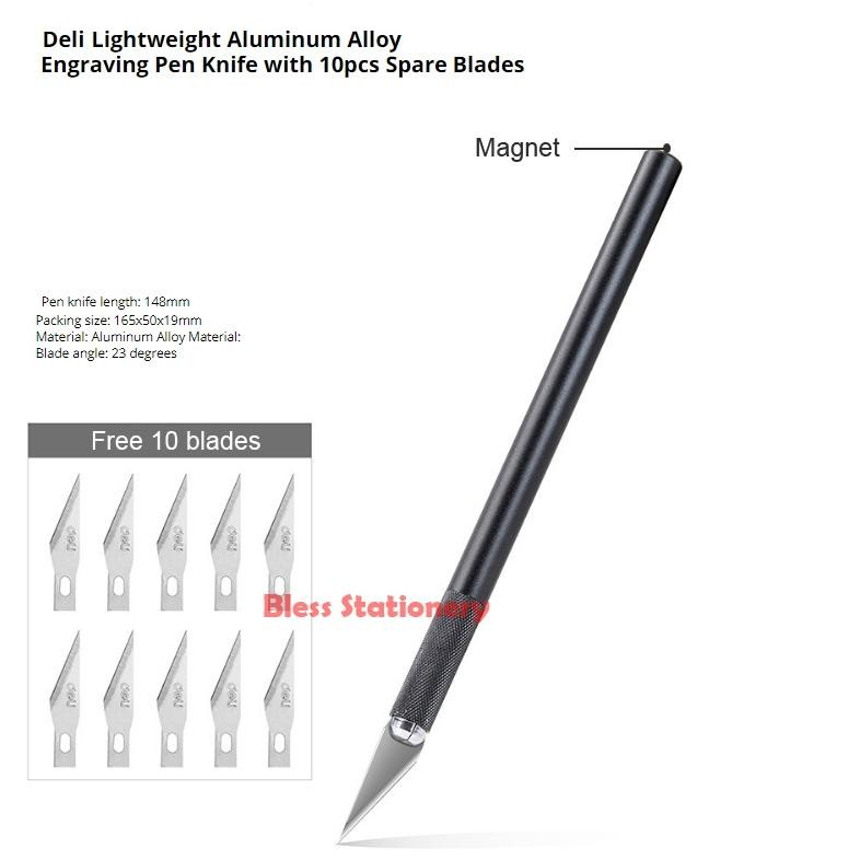 

NEW!!! NEW!!! Deli Art knife Pisau ukir Hobby knife Pen knife Cutter ukir Pen cutter set Carving knife
