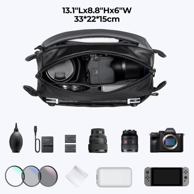 KNF K&F Concept Alpha Camera Sling Shoulder Waist Bag for Camera Mavic Drone 10L Tas Kamera KF13.157