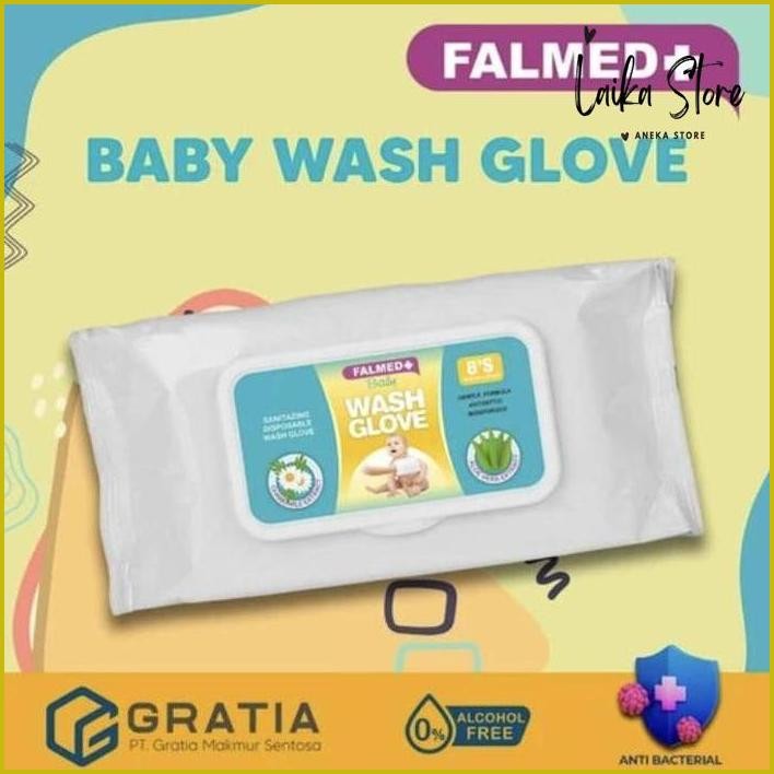 GASS. FALMED BABY WASH GLOVES / WASLAP MANDI BAYI / TISSUE BASAH 20S