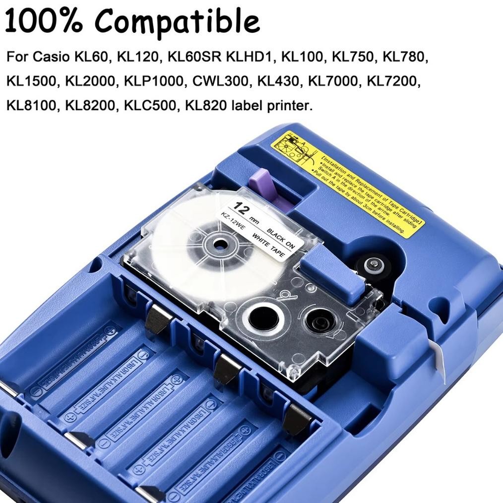 

Premium Casio K-Label Label Maker Compatible with XR9WE/XR12WE Typewriter Printer 9mm/12mm High Quality