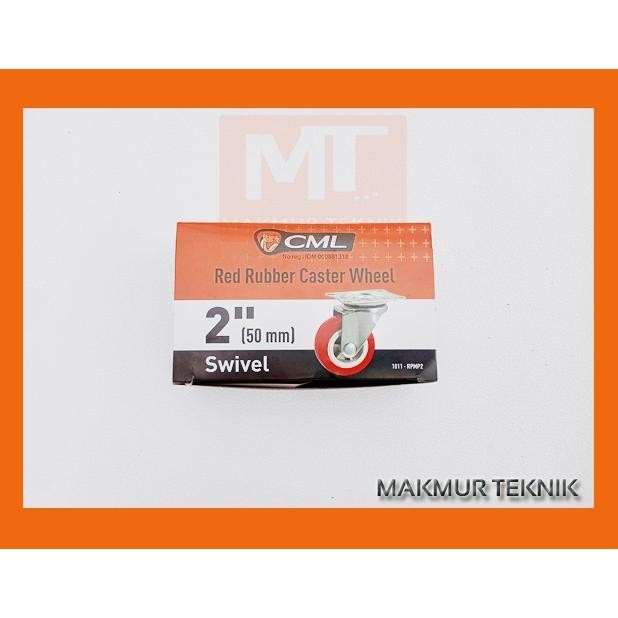 ND Roda Caster Roda Troli Roda Karet 2 Inch Hidup