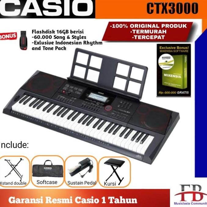 Casio Ctx3000 Keyboard / Ctx 3000 / Ctx-3000 / Ct X3000 Hits