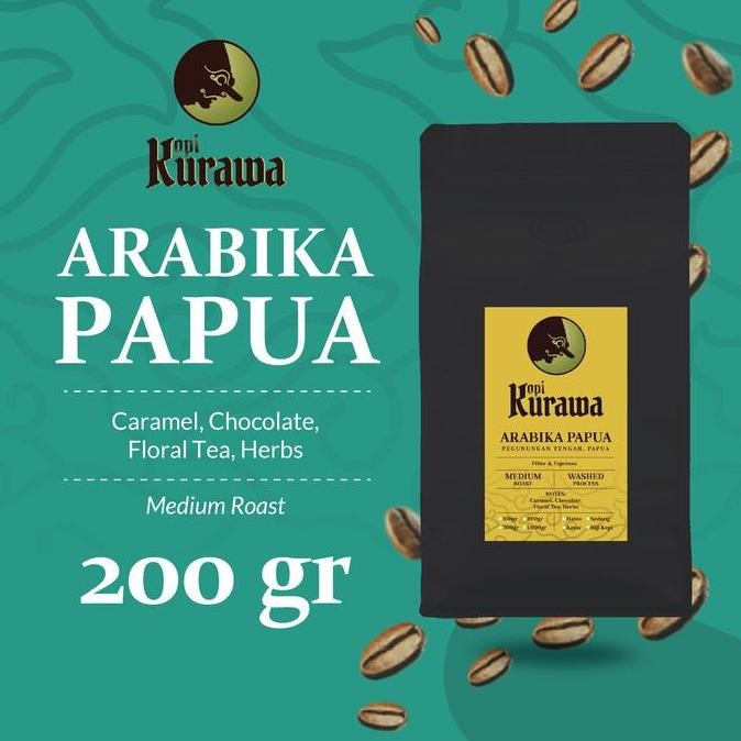 

KOPI ARABIKA PAPUA WAMENA ARABICA COFFEE ROASTED BEANS BIJI BUBUK 200G TERMURAH