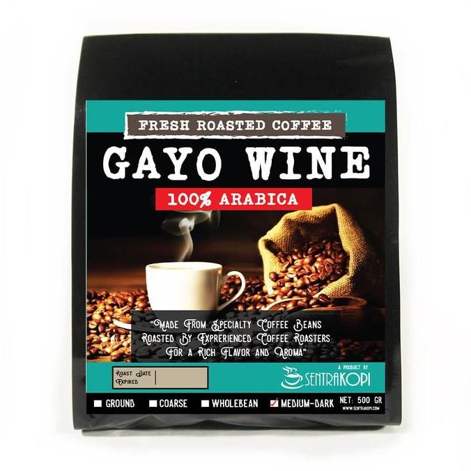 

ARABIKA GAYO WINE 500 GRAM - BUBUK / BIJI - PREMIUM ARABICA WINE COFFEE TERMURAH