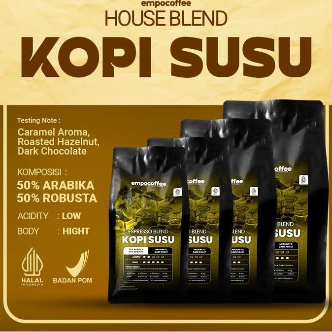 

BIJI BUBUK KOPI SUSU ESPRESSO HOUSE BLEND COFFEE BEAN MINUMAN COFFE TERMURAH
