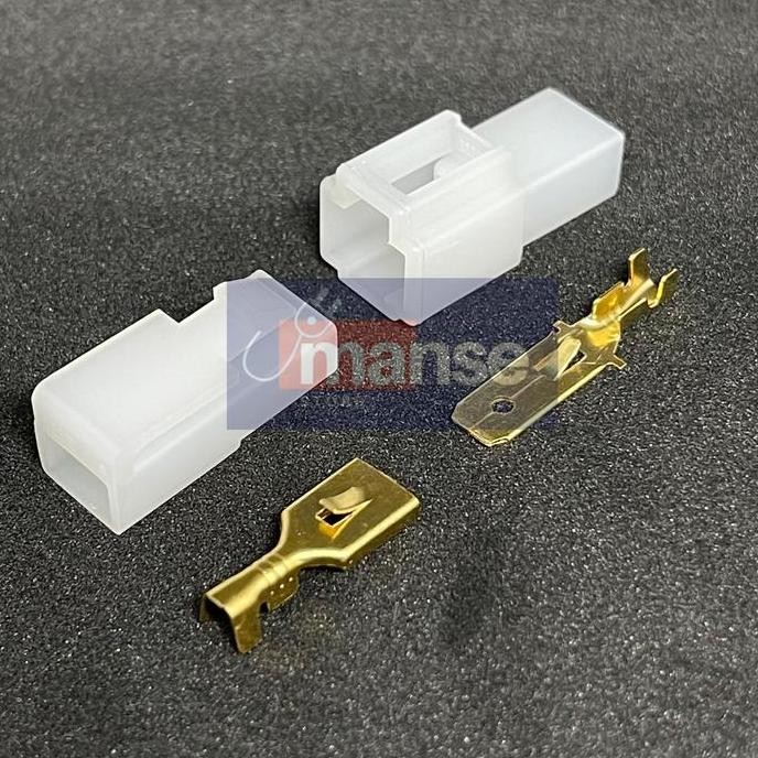 Socket Motor 1 Pin Besar / Soket Konektor Kabel 1 Pin + Skun (Set)