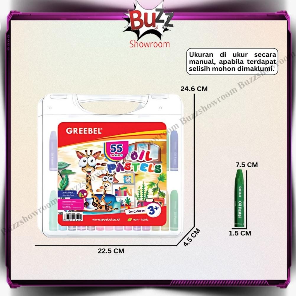 

Promo Th-23 Kids Oil Pastel Crayon Greebel 55 Warna Krayon Anak 55W Hemat