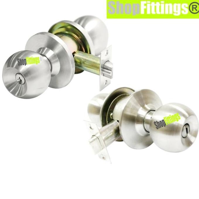 Handle Cylindrical Lock Set Gagang Kunci Pintu Bulat Kamar Tidur Mandi