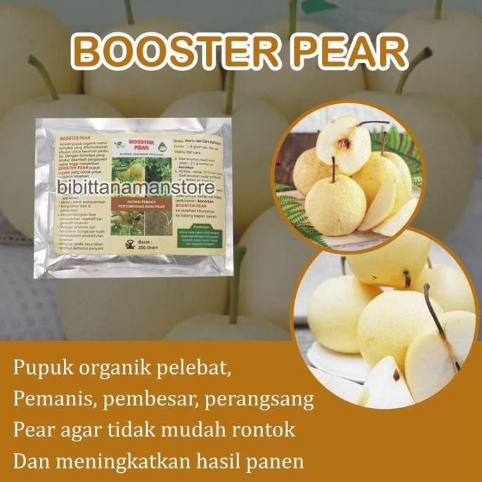 

Pupuk Organik Pelebat Buah dan Booster Pear Cepat Berbuah Lebat