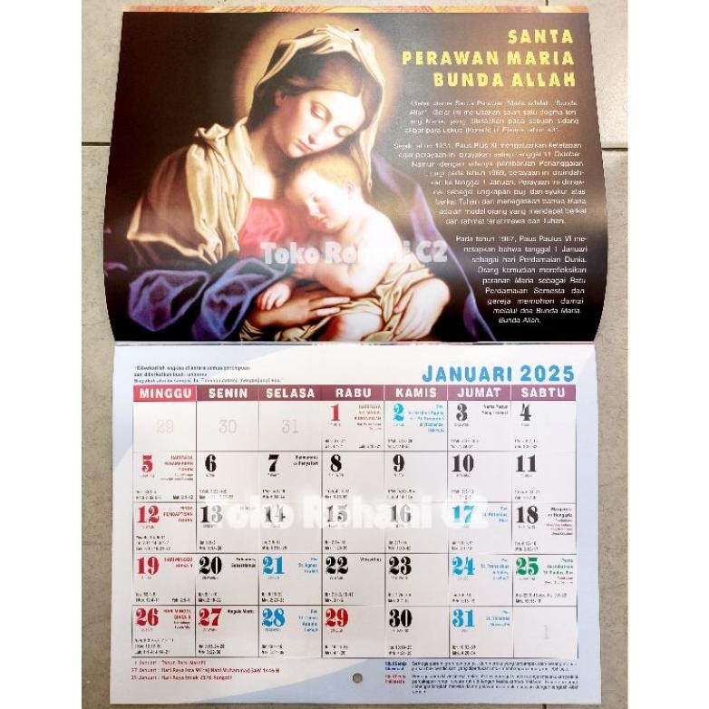 

Asd-86 Wes-24 Kalender Liturgi Santo Dan Santa 2025 - Kalender Liturgi 2025 - Kalender Santo Santa - Kalender Paus Fransiskus - Kalender 2025 Termurah