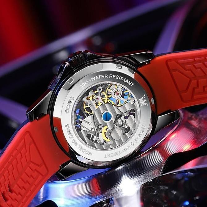 Promo Olevs Jam Tangan Pria Automatic Anti Air Original Tahan Keren Luminous Terbaru Luxury Fashion 