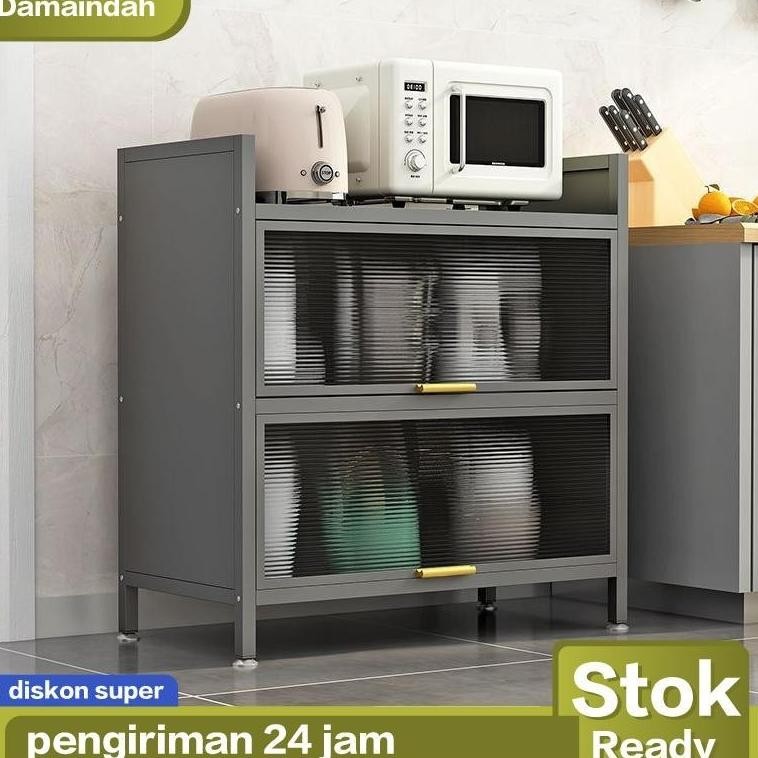 Rak Piring Tertutup Lemari Dapur Lemari Rak Piring Aluminium Rak Dapur Serbaguna Rak Kabinet Rak Dap