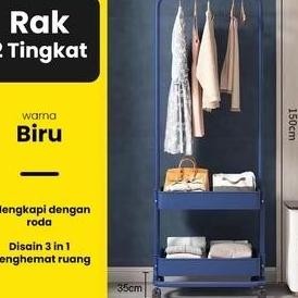 COD ALEXA HANGER RODA RAK GANTUNG PENYIMPANAN BAJU PAKAIAN MAKANAN BUKU SERBAGUNA TROLI TROLLEY  RAK