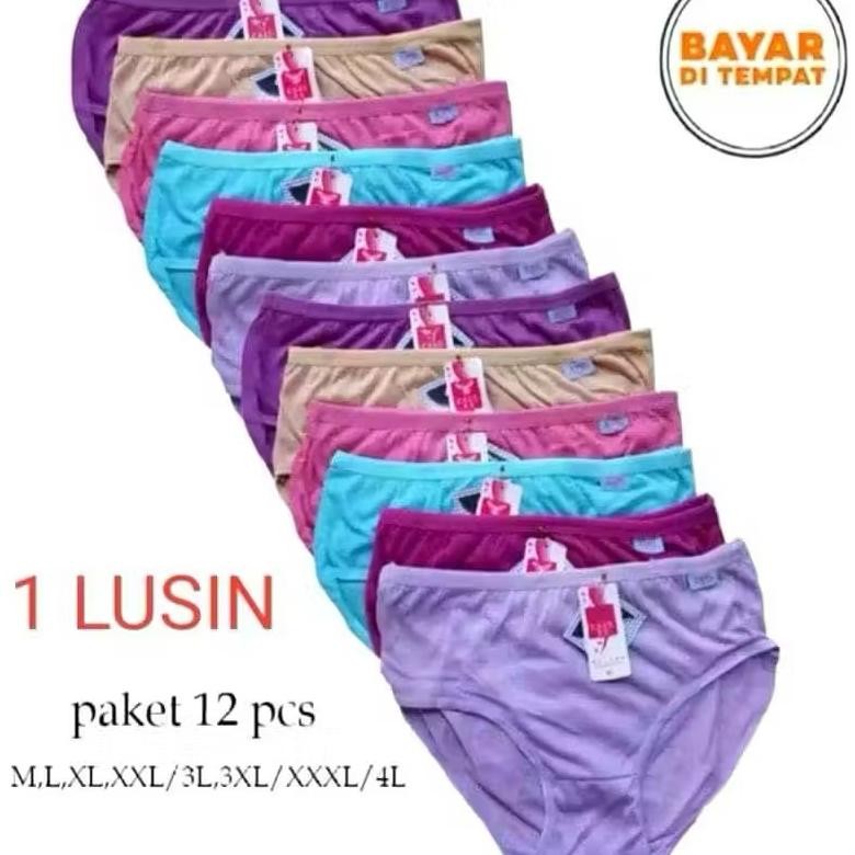 ND (COD) CELANA DALAM 12 PCS CELANA DALAM NYAMAN WANITA KATUN IMPORT / Celana dalam wanita / celana 