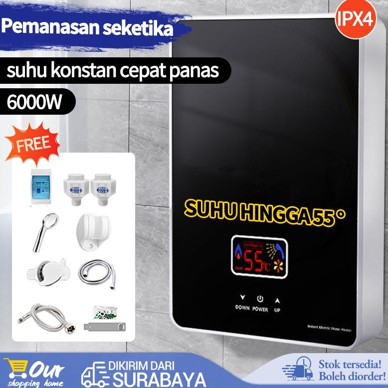 Pemanas air listrik instan yang dipasang di dinding / Pemanas Pemanas Air Listrik / Kamar Mandi Pema