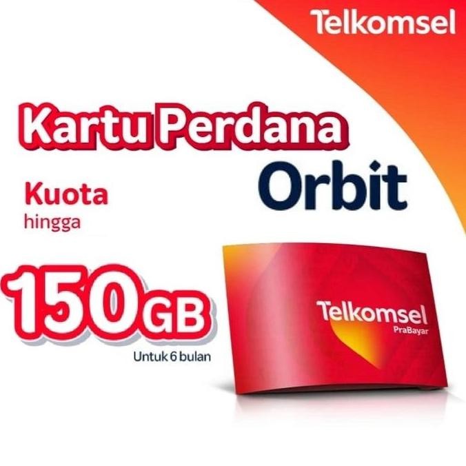 Kartu Perdana Telkomsel ORBIT SIMcard Baru Copotan Modem Free 150GB