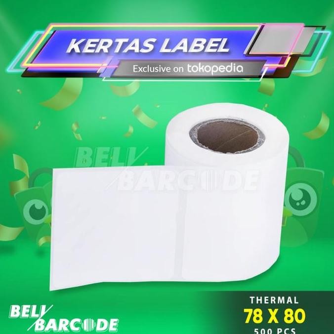 

new new kertas label stiker thermal 78x80 - 78mm x 80mm cetak resi
