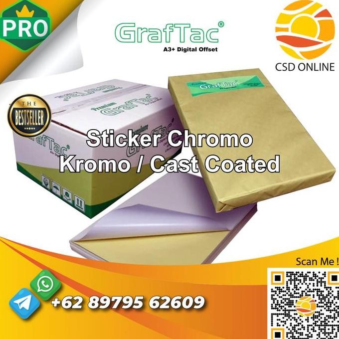 

new graftac stiker label kromo a3+ digital print - lembar
