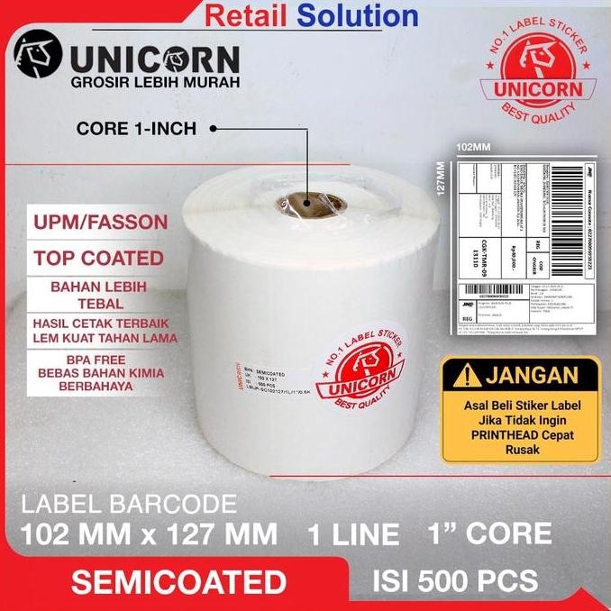 

new stiker label semicoat 102x127 mm / 102 x 127 mm / 102x127mm label jne