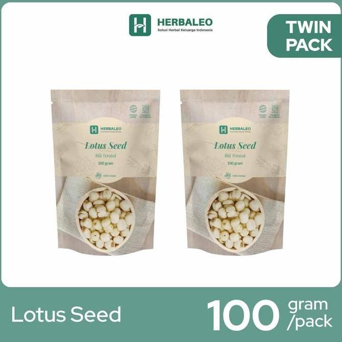 

TWINPACK - HERBALEO LOTUS SEEDS 100 GRAM ( BIJI TERATAI ) TERMURAH