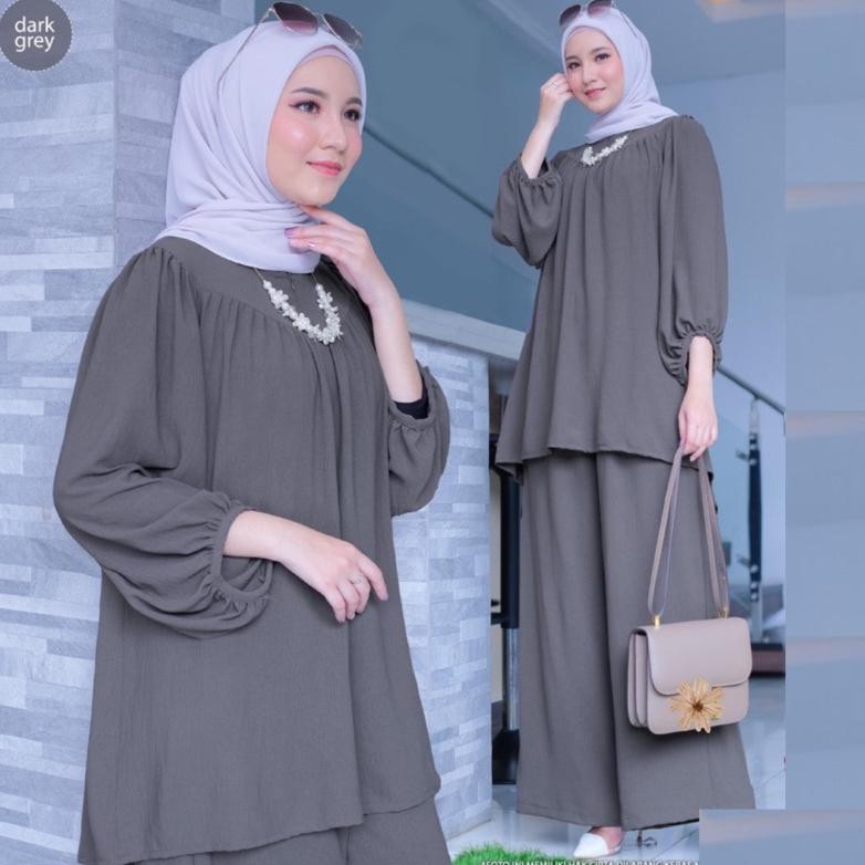ND Setelan Jumbo LD 130 Wanita Crinkle Airflow Premium