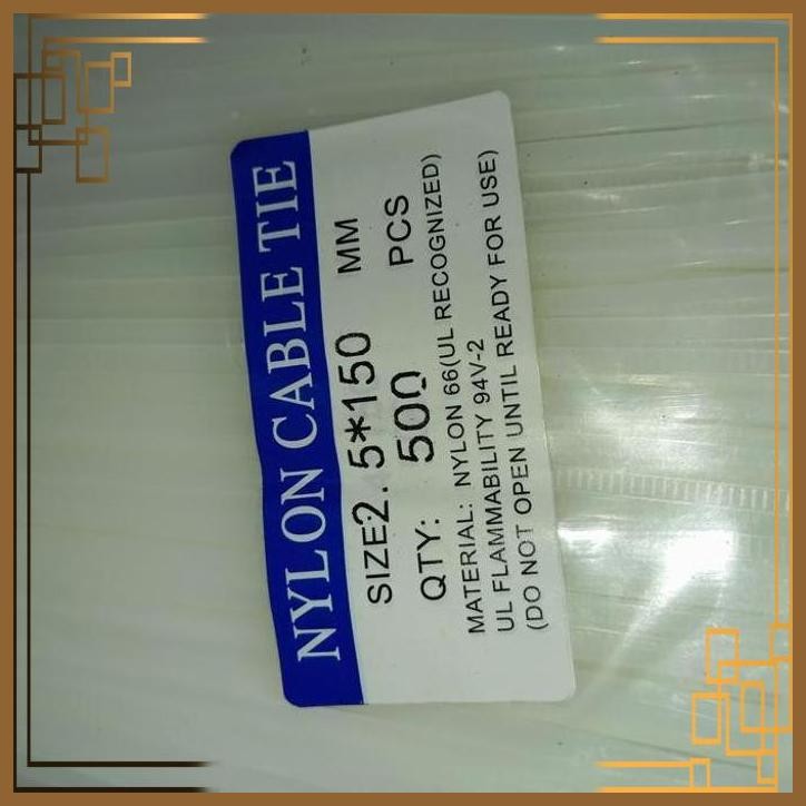 

[BCH] NYLON CABLE TIE /KABEL TIS TALI TIS 2,5X150MM ISI 500PCS