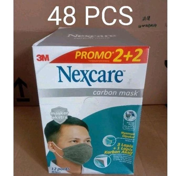 Masker Nexcare Carbon Earloop Rejuvenate isi 48 pcs murah