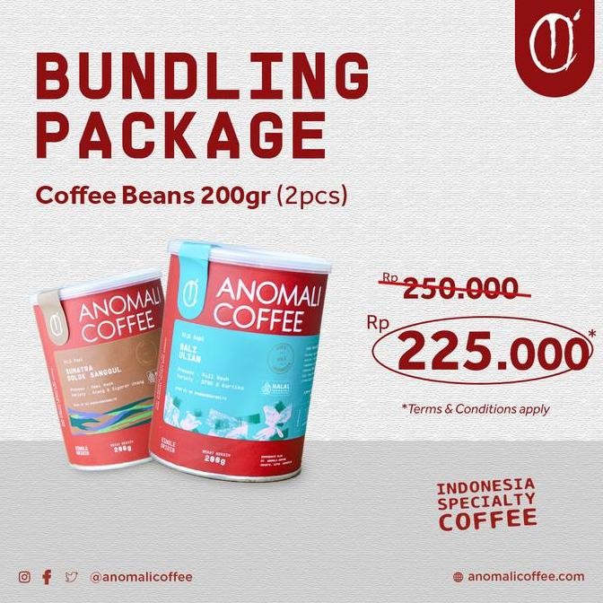 

ANOMALI COFFEE - PAKET BIJI KOPI INDONESIA 200GR - 2 KALENG TERMURAH