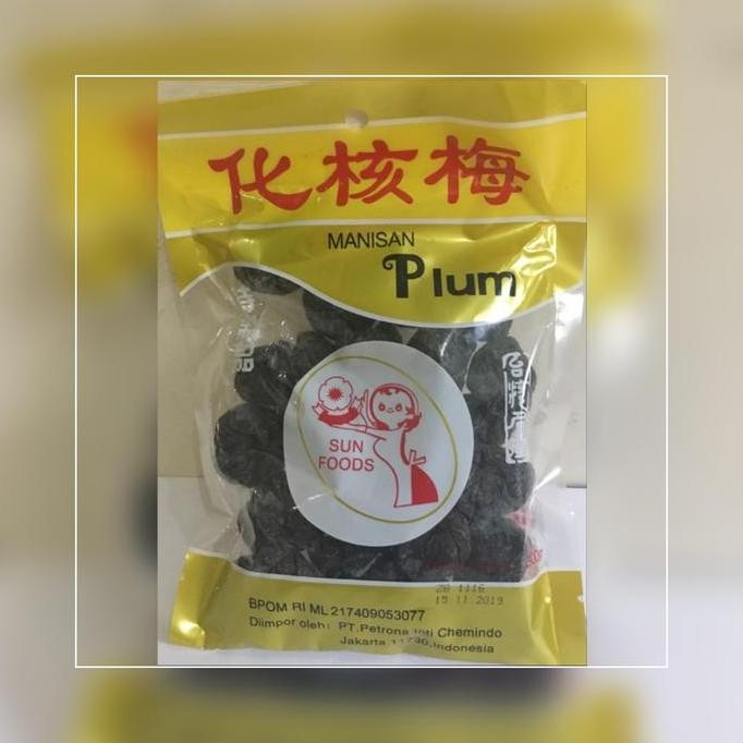 

SUN FOODS MANISAN BUAH PLUM/KIAMBOI KERING TANPA BIJI 300 GR TERMURAH