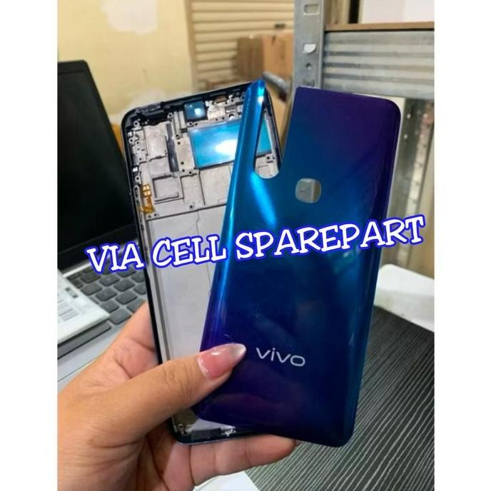 TERBARU - Kesing Fullset Casing Housing Fullset Vivo V15 Ori Frame Tulang Lcd Bezel Bazzel + Backdoo