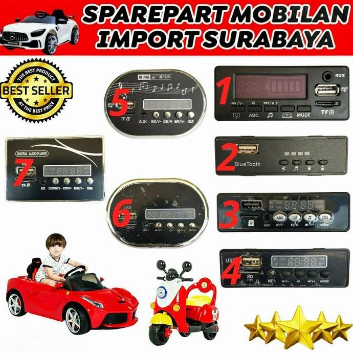 TERBARU - MODUL MUSIK MP3 BLUETOOTH MOTOR MOBILAN AKI ANAK 6 VOLT IC MUSIC RC 6V