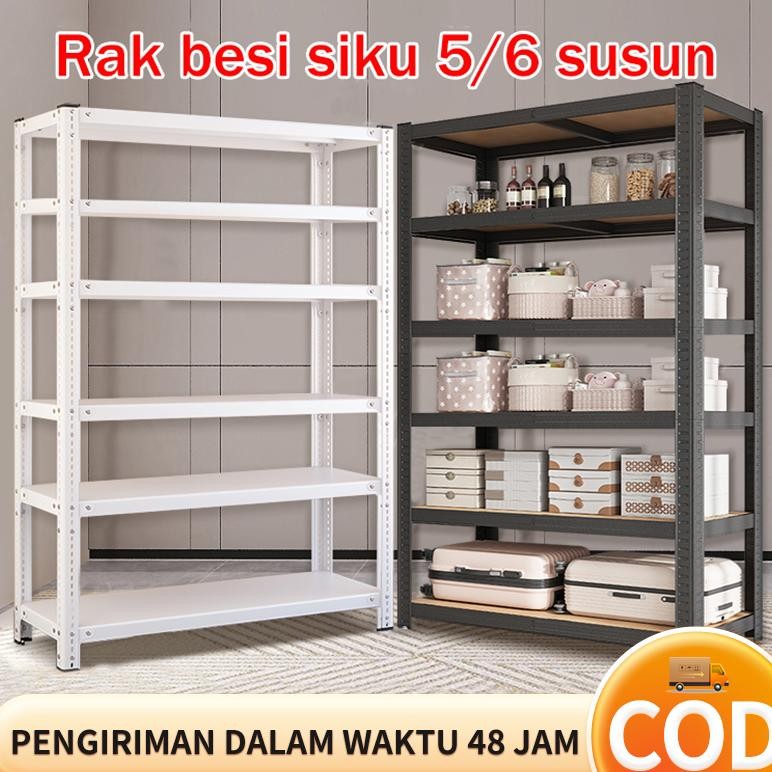NEW Rak besi siku 5/6 susun Rak Gudang Rak supermarket rak dapur Rak besi serbaguna Rak Aquarium Ber