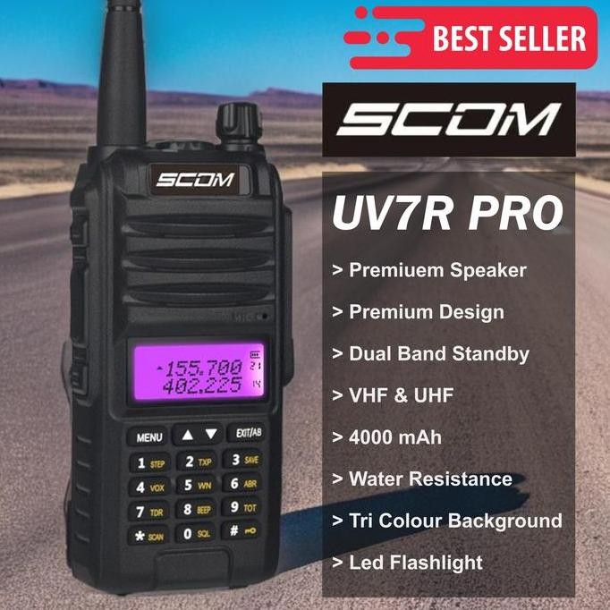 TERMURAH - HT WALKIE TALKIE SCOM UV7R UV-7R PRO PREMIUM Dualband SPEAKER PREMIUM