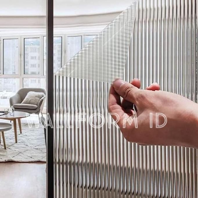 Fluted Reeded Moru Glass Window Sticker | Sticker Kaca Fluted Reeded Moru Sandblast Co