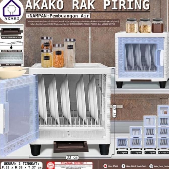 Rak Piring Plastik AKAKO