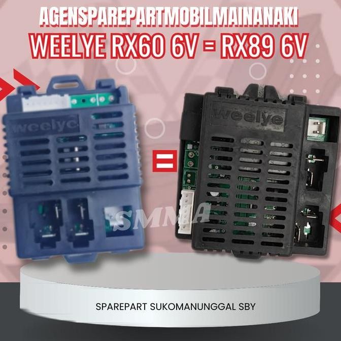 BEBAS ONGKIR - Set Receiver dan Remot Control RX60 (modul PCB) Mobil Mainan Aki