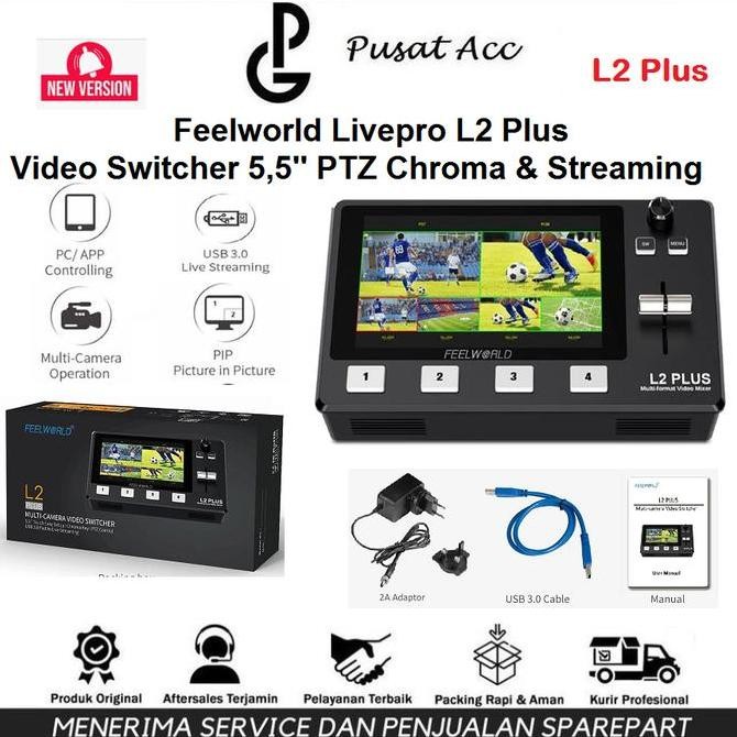 Feelworld Livepro L2 Plus Video Switcher 5.5" PTZ Chroma & Streaming
