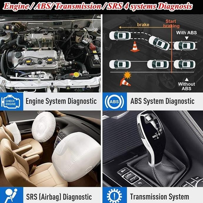 New Ancel FX2000 4 Sistem OBD2 Scanner Mobil Pemindai Code Reader & Scan Tools Untuk Toyota/Honda/VW