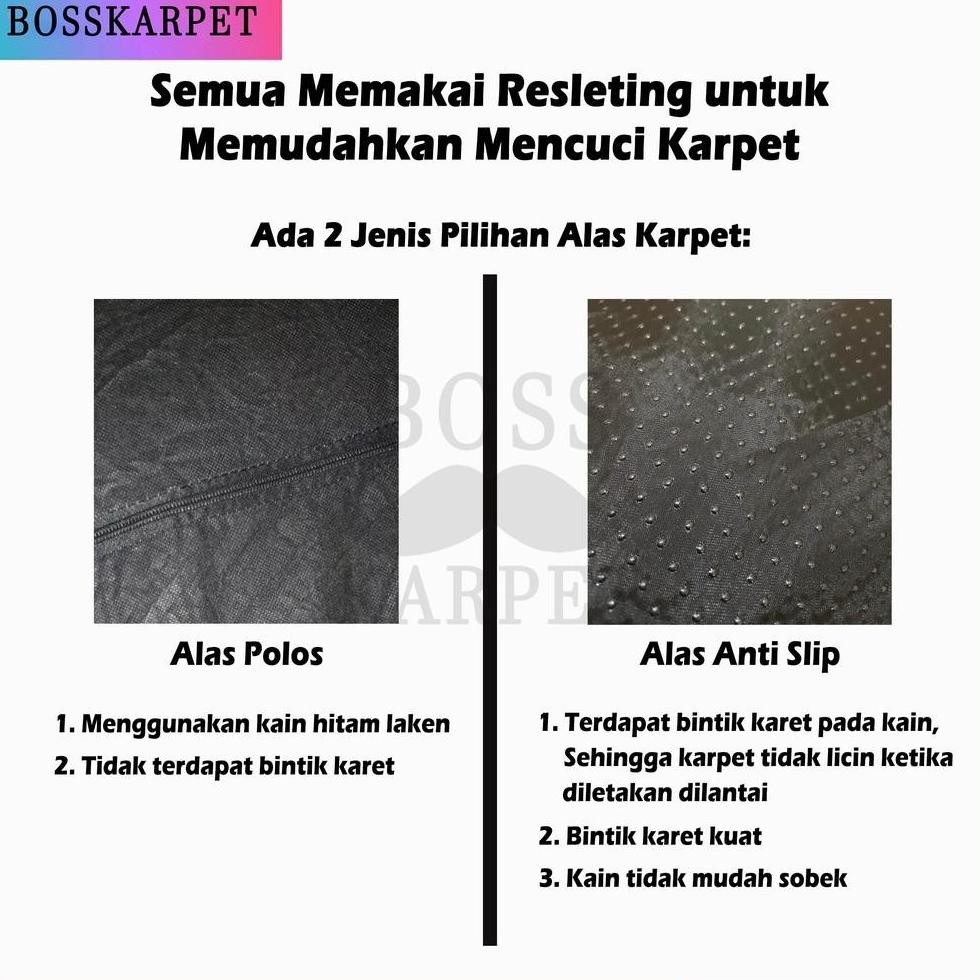 Karpet Bulu Rasfur Kamar Tidur Ukuran 180x150 Tebal 4.5 cm Anti Slip