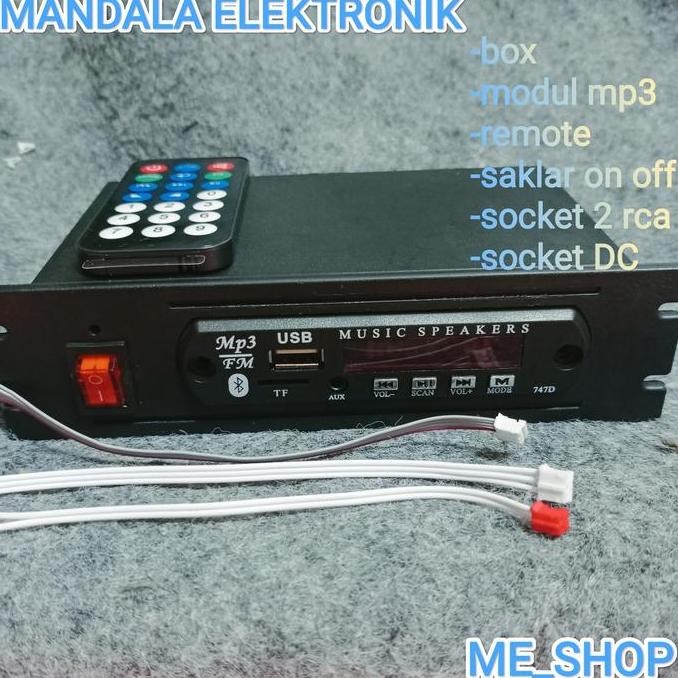 BOX MODUL MP3 PLAYER BLUETOOTH HITAM PLASTIK