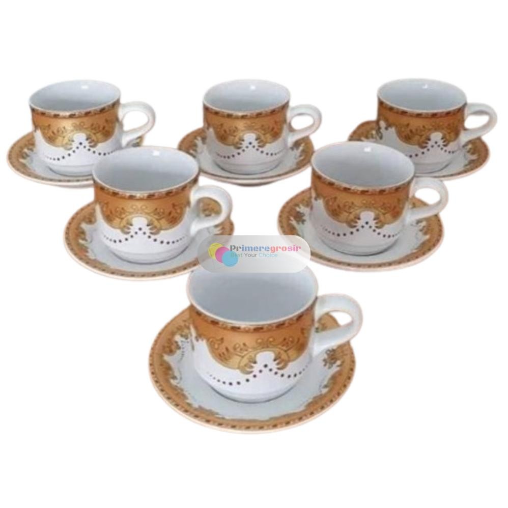 Cangkir Kopi 1 Set Keramik / Gelas Set Cangkir dan Tatakannya 1 Pack